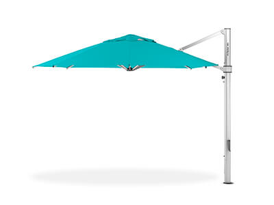 Blue Frankford umbrella featured in the Cantilever collection