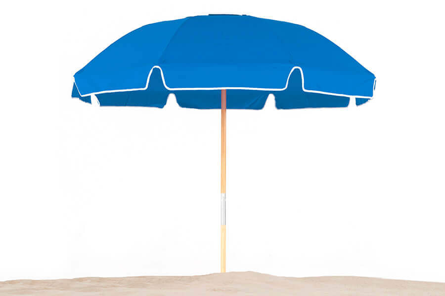 Frankford Avalon Fiberglass Beach Umbrella in pacific blue